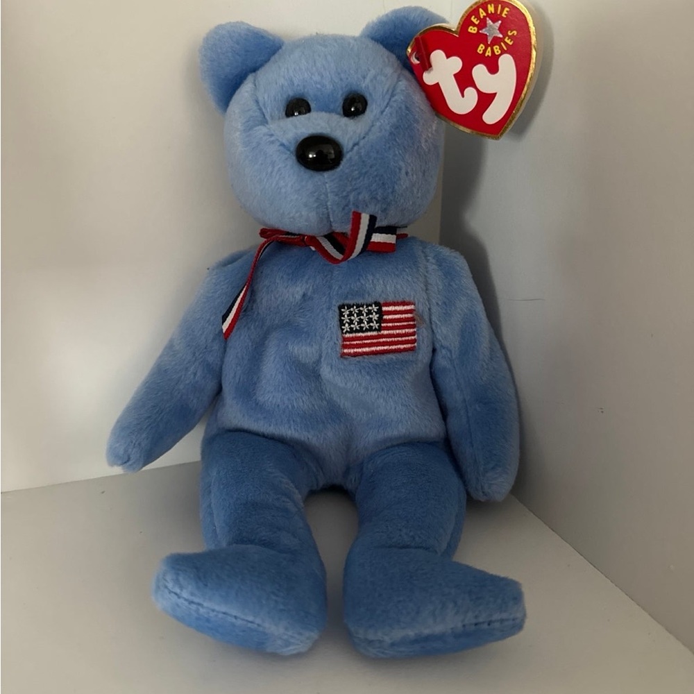 Retired TY Beanie Baby America Rare 2001 Red Cross September 11 9/11 Blue